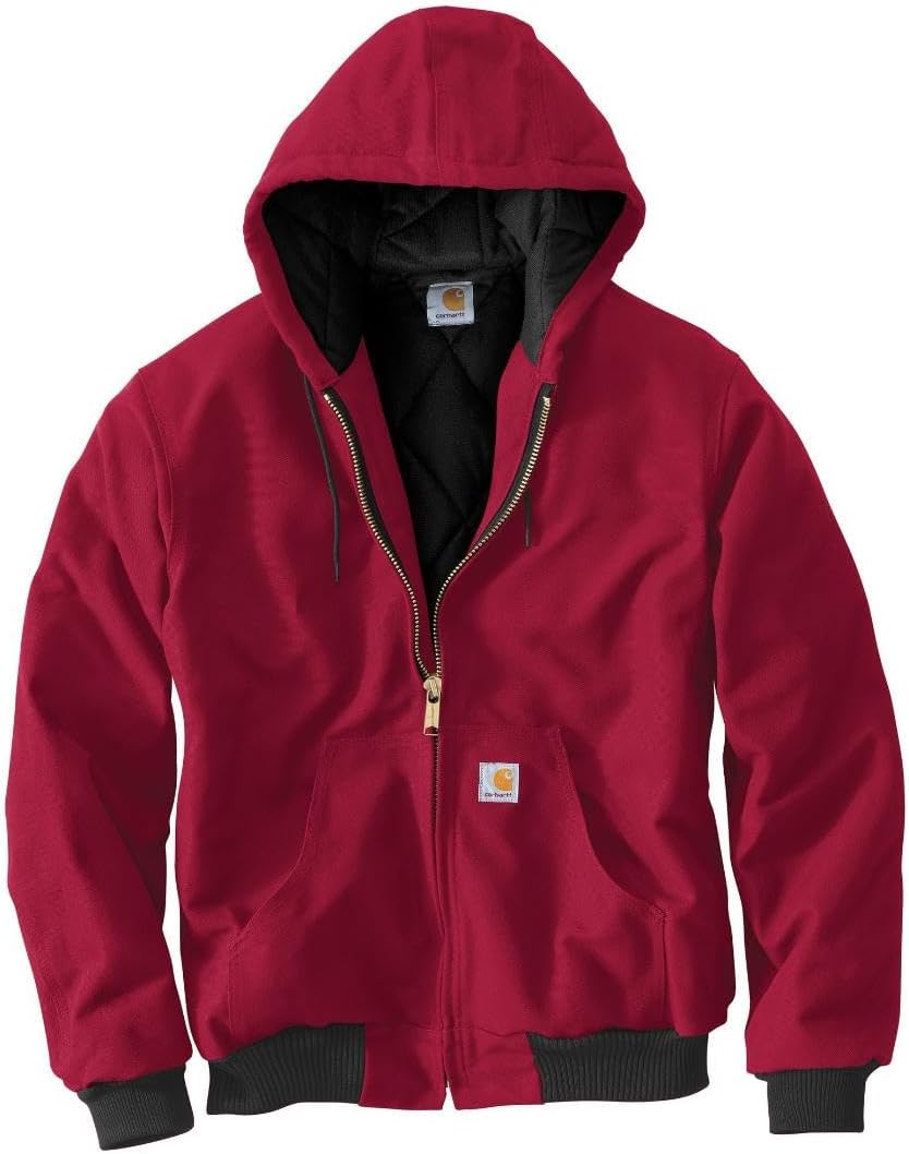 Carhartt Men's J140 Firm Duck Active Jac, Flannel-Lined 8