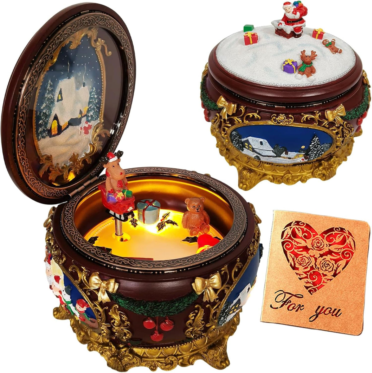 Briskfeel Ballerina Music Box Jewelry Box with LED Lights, Swan Lake 8