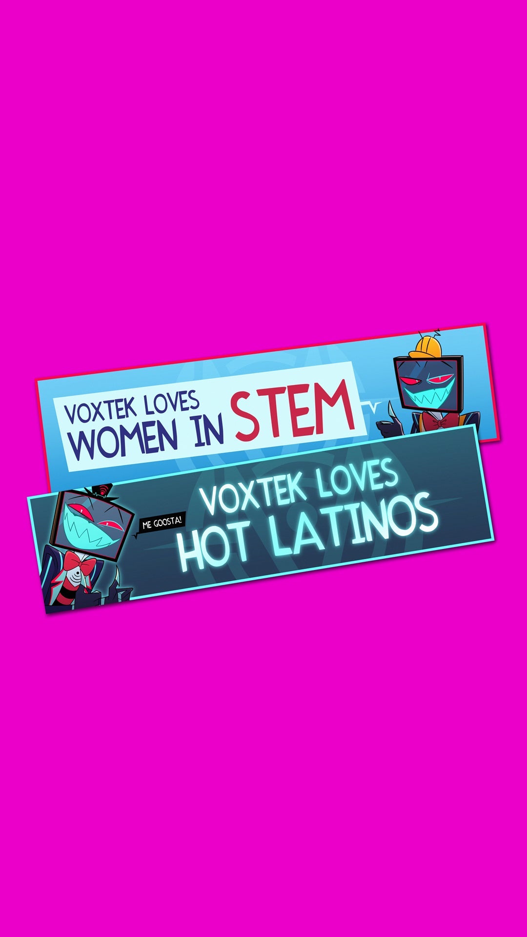 Hazbin Hotel VoxTek Bumper Sticker Set, 11.5 x 3 in, Design by Onyx 1