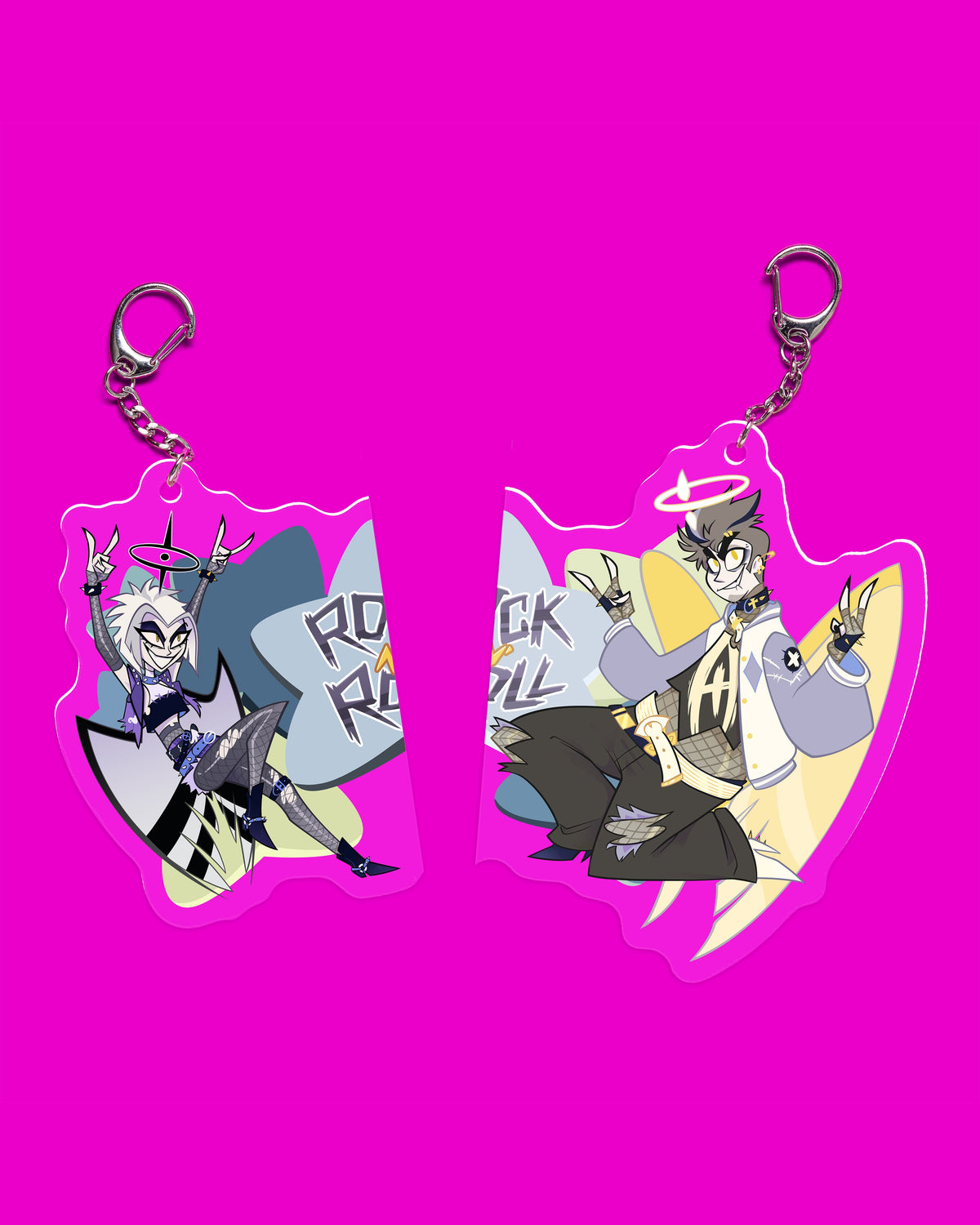 Hazbin Hotel BFF Magnetic Acrylic Keychain, 4 Character Pairs 2