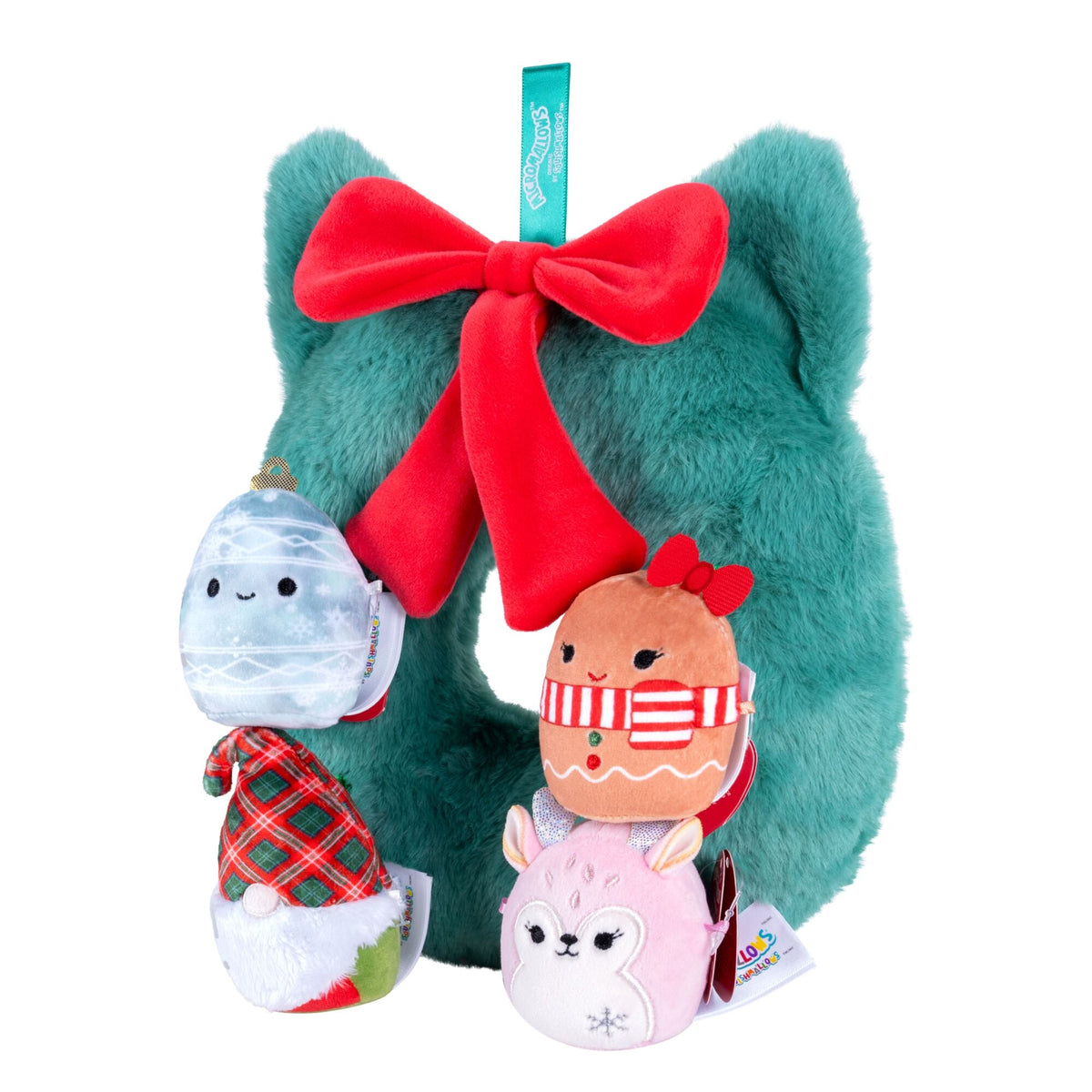 Squishmallows Micromallows 4-Pack Holiday Wreath Plush Set 8