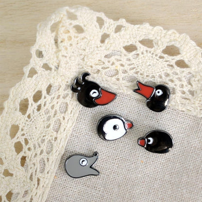 Pingu Face Pin Badge Set – Black 2