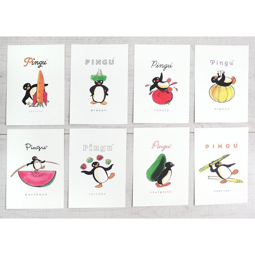 Pingu Postcard Set of 8 – Vegetable Design 2