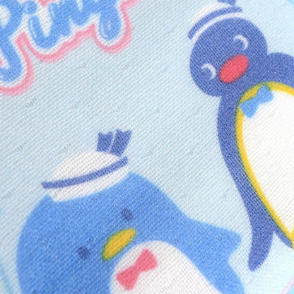 Pingu × Tuxedo Sam Gauze Towel Handkerchief – Retro Blue 3
