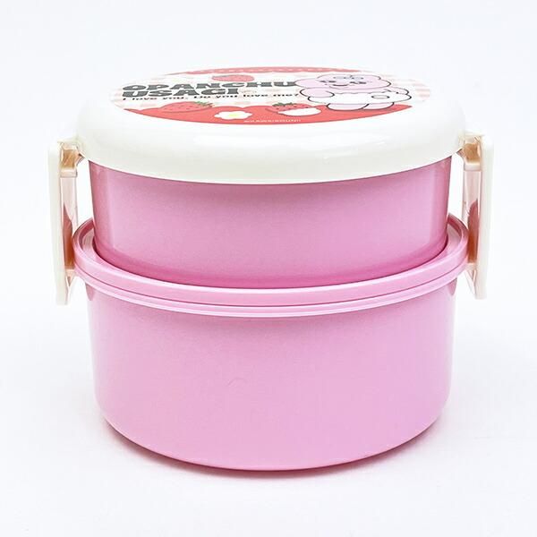 Opanchu Usagi Round 2-Tier Lunch Box with Fork, Made in Japan 3