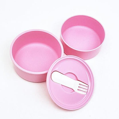 Opanchu Usagi Round 2-Tier Lunch Box with Fork, Made in Japan 6