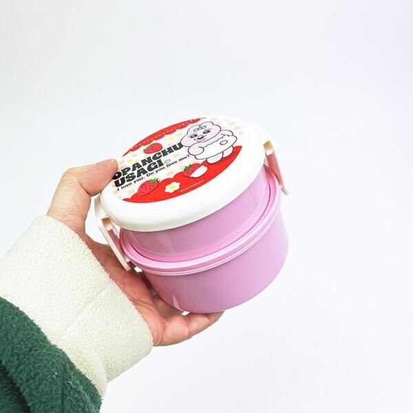 Opanchu Usagi Round 2-Tier Lunch Box with Fork, Made in Japan 8