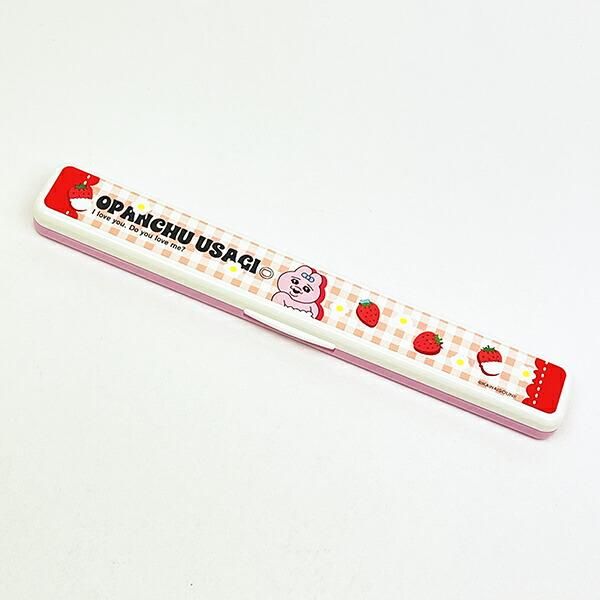 Opanchu Usagi Quiet Chopsticks and Case Set, 18 cm, Made in Japan 2