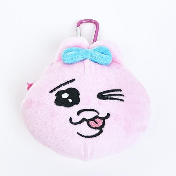 Opanchu Usagi Tehepero Plush Mascot Pouch with Carabiner 1
