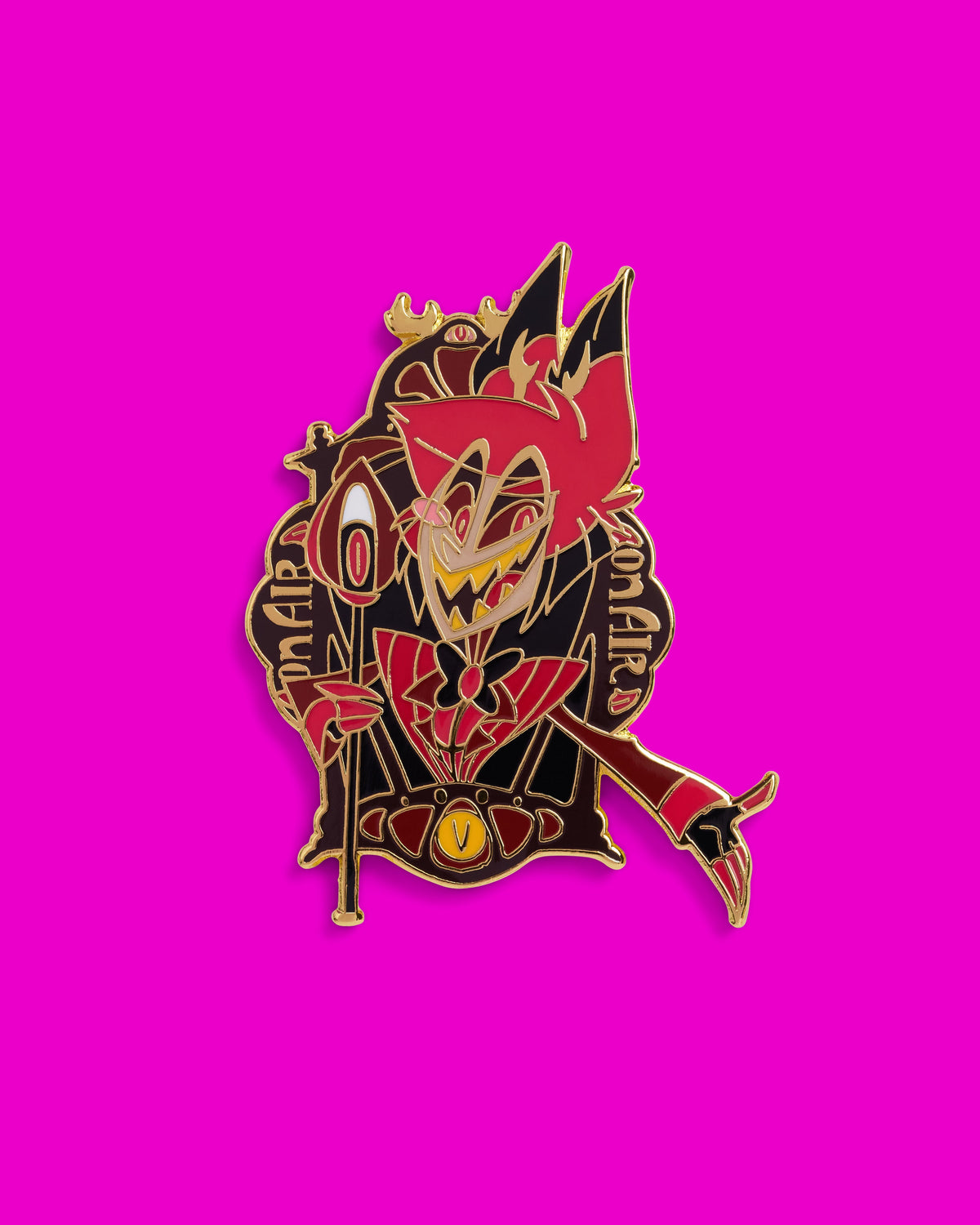Hazbin Hotel Alastor Hard Enamel Pin, 8 Characters to Choose From 1