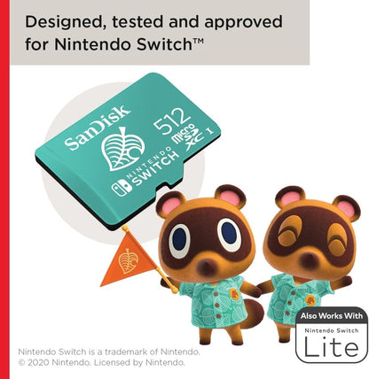 SanDisk 512GB Nintendo Switch microSD, Animal Crossing Leaf Edition 4