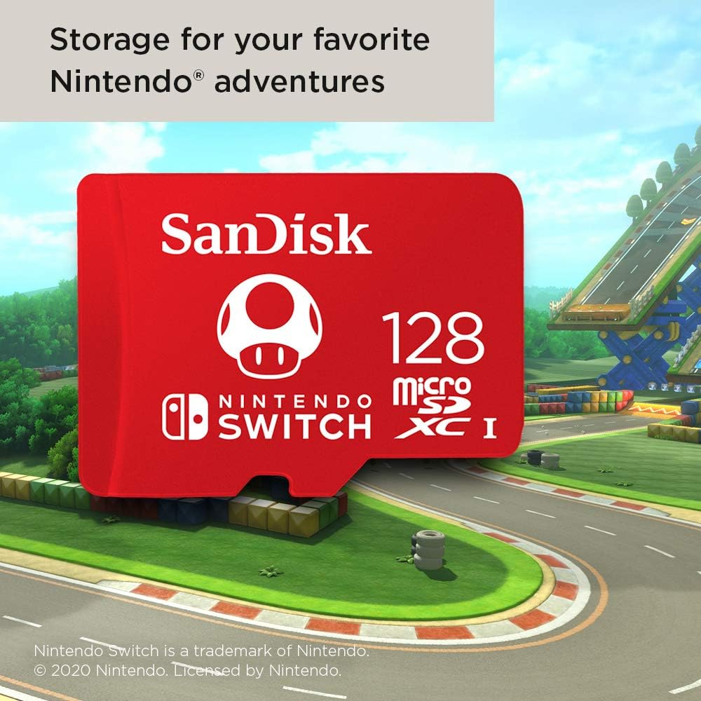 SanDisk 128GB microSD 2-Pack for Switch, Super Mario Super Mushroom 5