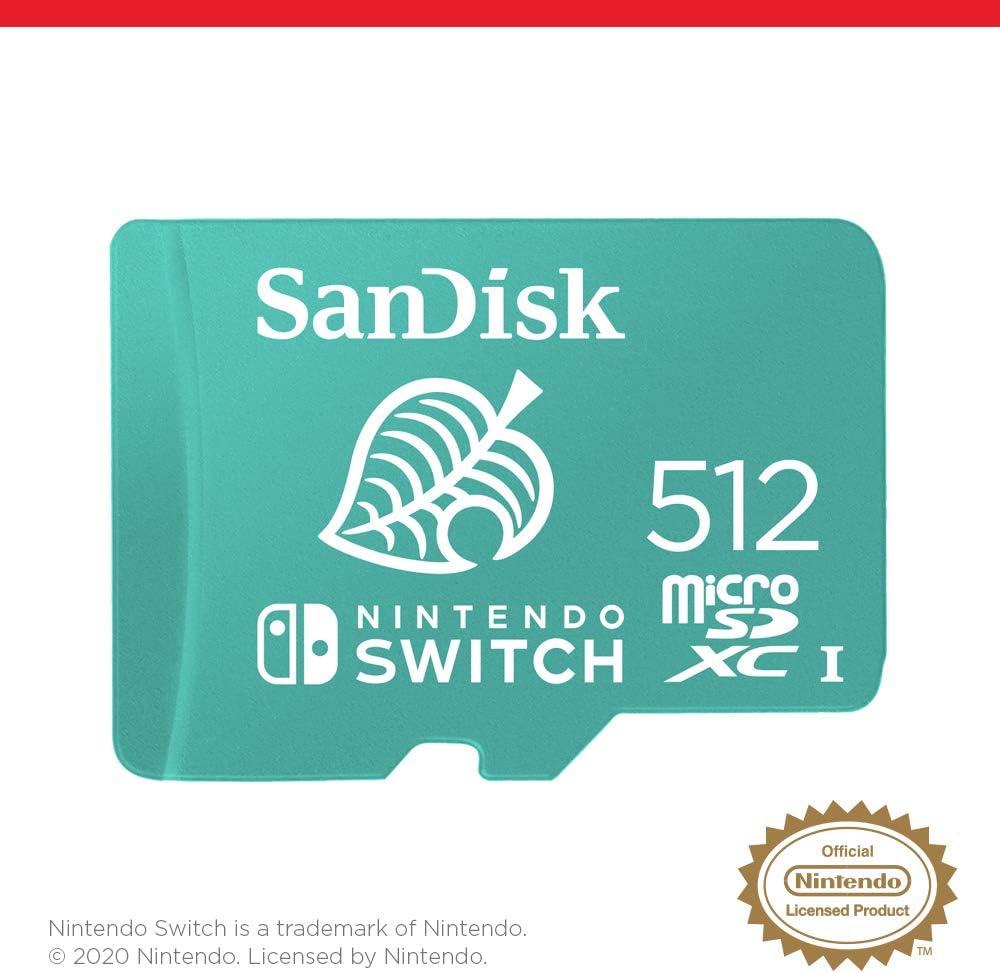 SanDisk 512GB Nintendo Switch microSD, Animal Crossing Leaf Edition 6