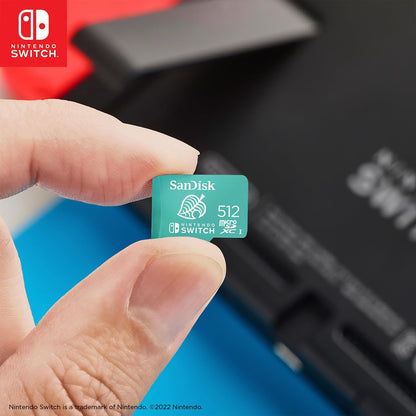 SanDisk 512GB Nintendo Switch microSD, Animal Crossing Leaf Edition 3