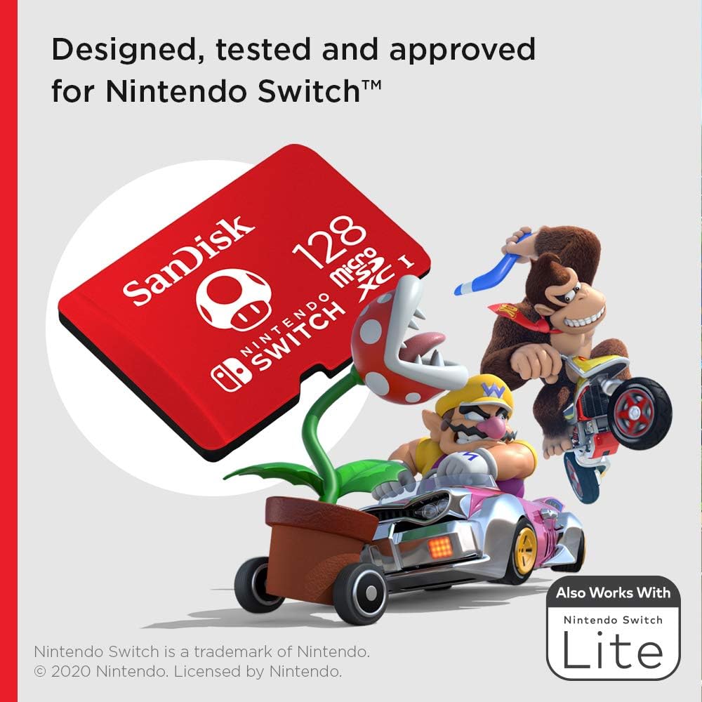 SanDisk 128GB microSD 2-Pack for Switch, Super Mario Super Mushroom 6