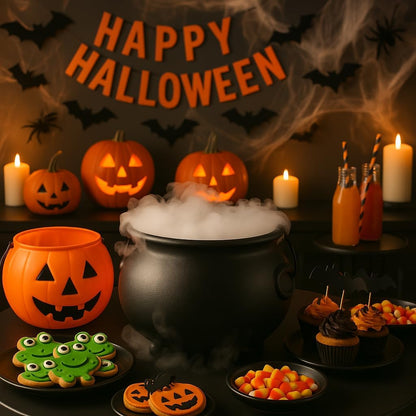 GiftExpress 8 in Black Cauldron Bucket, Halloween Candy Bowl 6