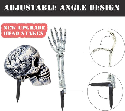 AISENO Realistic Skeleton Groundbreaker Stakes, 3-Piece Outdoor Set 4