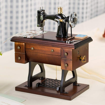 Mr.Winder Wooden Sewing Machine Music Box, Wind-Up, Plays For Elise 4