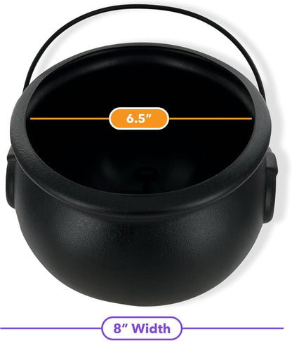 GiftExpress 8 in Black Cauldron Bucket, Halloween Candy Bowl 3