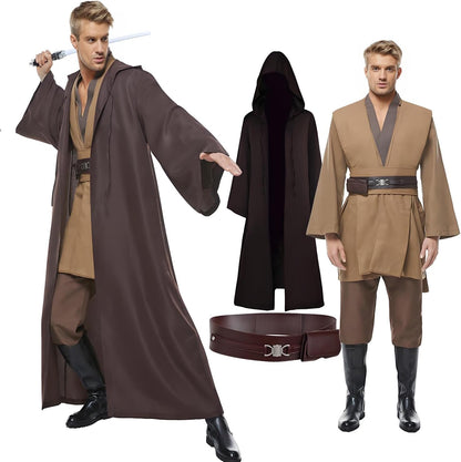 Cosplaysky Men's Hooded Tunic Robe Costume for Halloween Cosplay 8