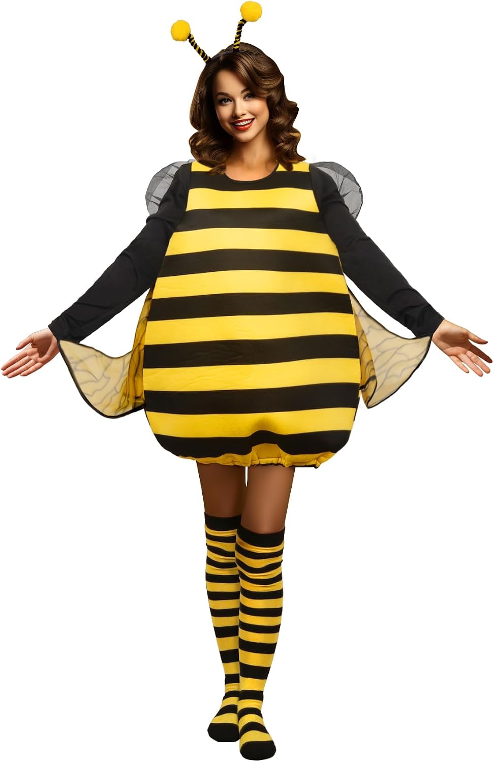 HOMELEX Bumble Bee Costume for Women, Halloween Outfit 1