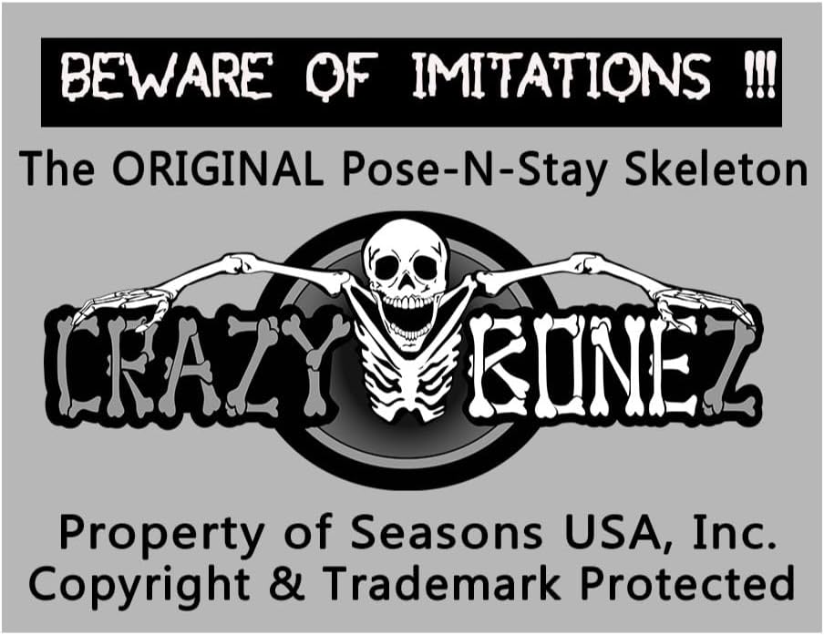 Crazy Bonez Pose-N-Stay 5 ft Life-Size Halloween Skeleton 4