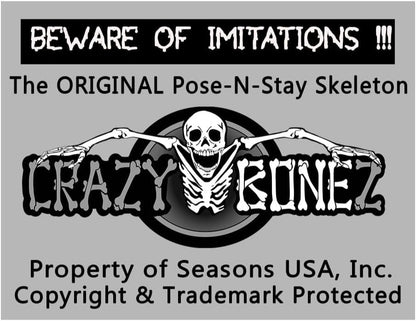 Crazy Bonez Pose-N-Stay 5 ft Life-Size Halloween Skeleton 4