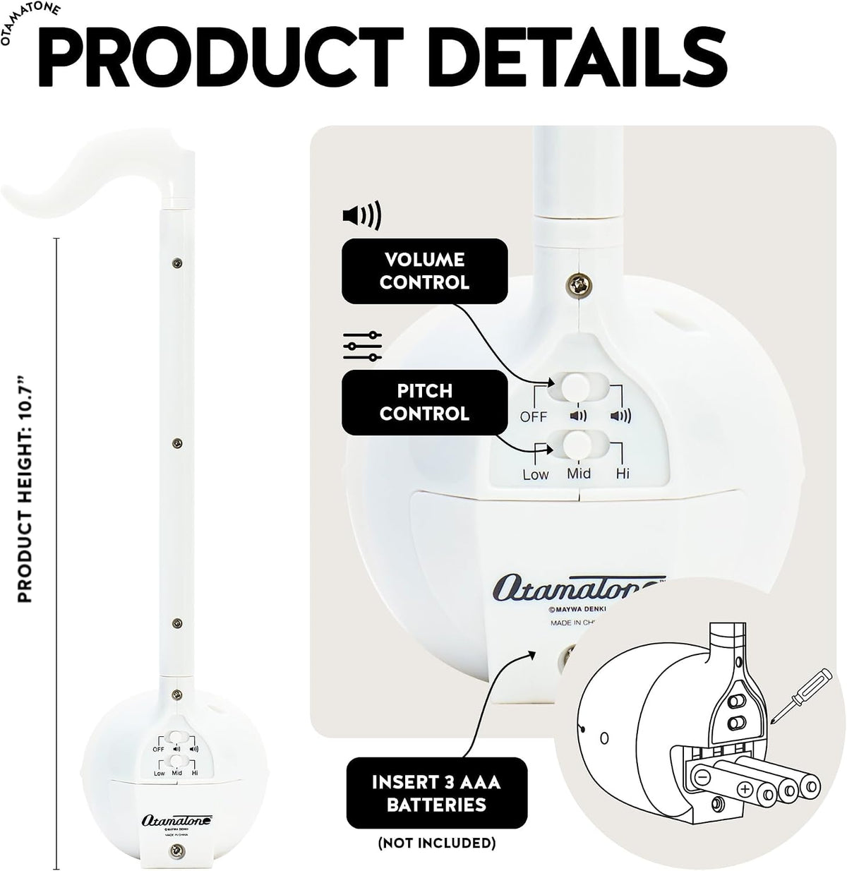 Otamatone Japanese Electronic Synthesizer Instrument – 5 Colours 4