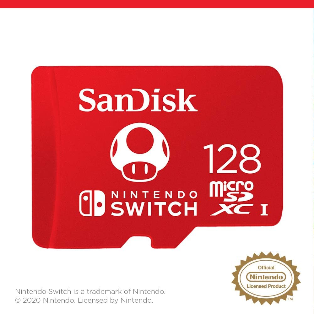 SanDisk 128GB microSD 2-Pack for Switch, Super Mario Super Mushroom 7