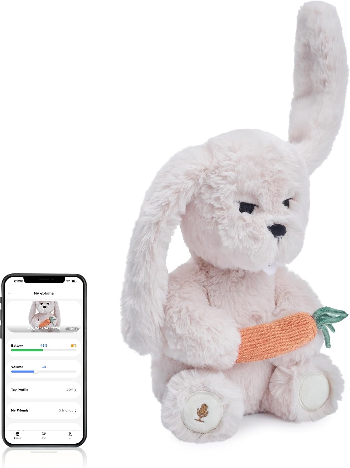EBLOMA AI Chat Buddy Bunny Plush for Teens 13+ with Voice Chat 1