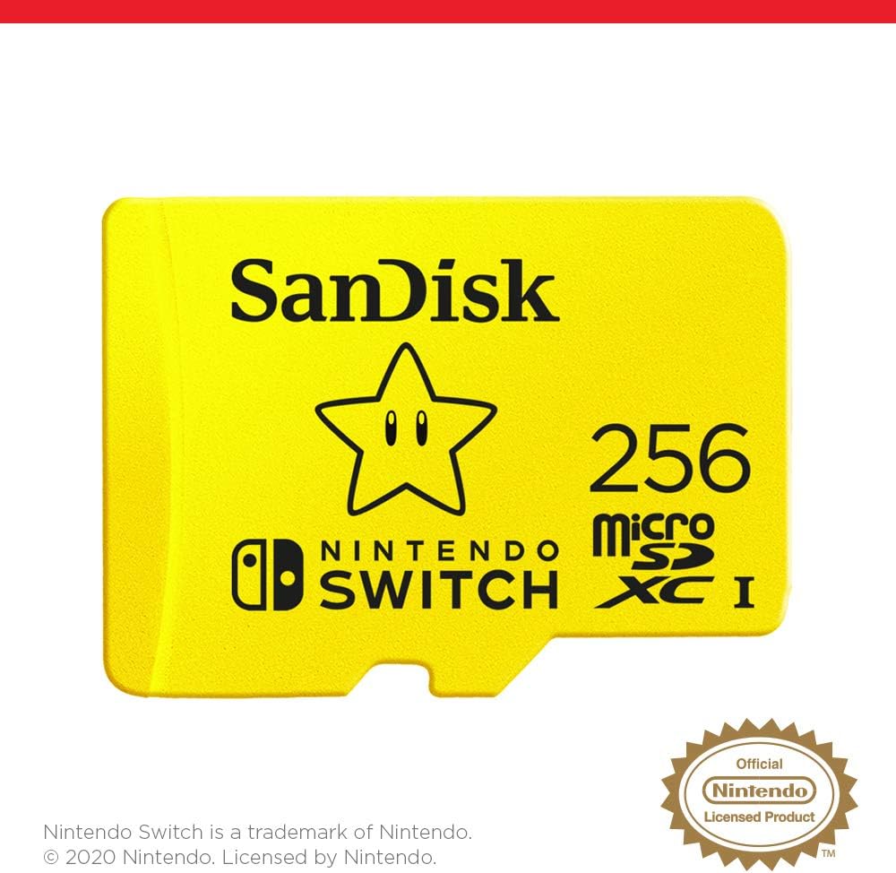 SanDisk 256GB microSD for Nintendo Switch, Super Mario Super Star 3