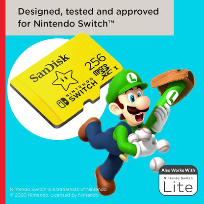 SanDisk 256GB microSD for Nintendo Switch, Super Mario Super Star 4