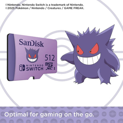 SanDisk 512GB microSD for Nintendo Switch, Pokémon Gengar Edition 5