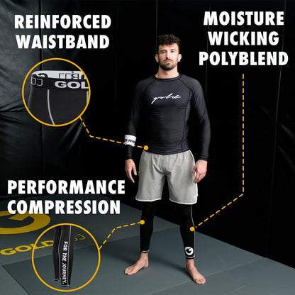 Gold BJJ Jiu-Jitsu Spats, Base Layer for Gi and No-Gi Grappling 4