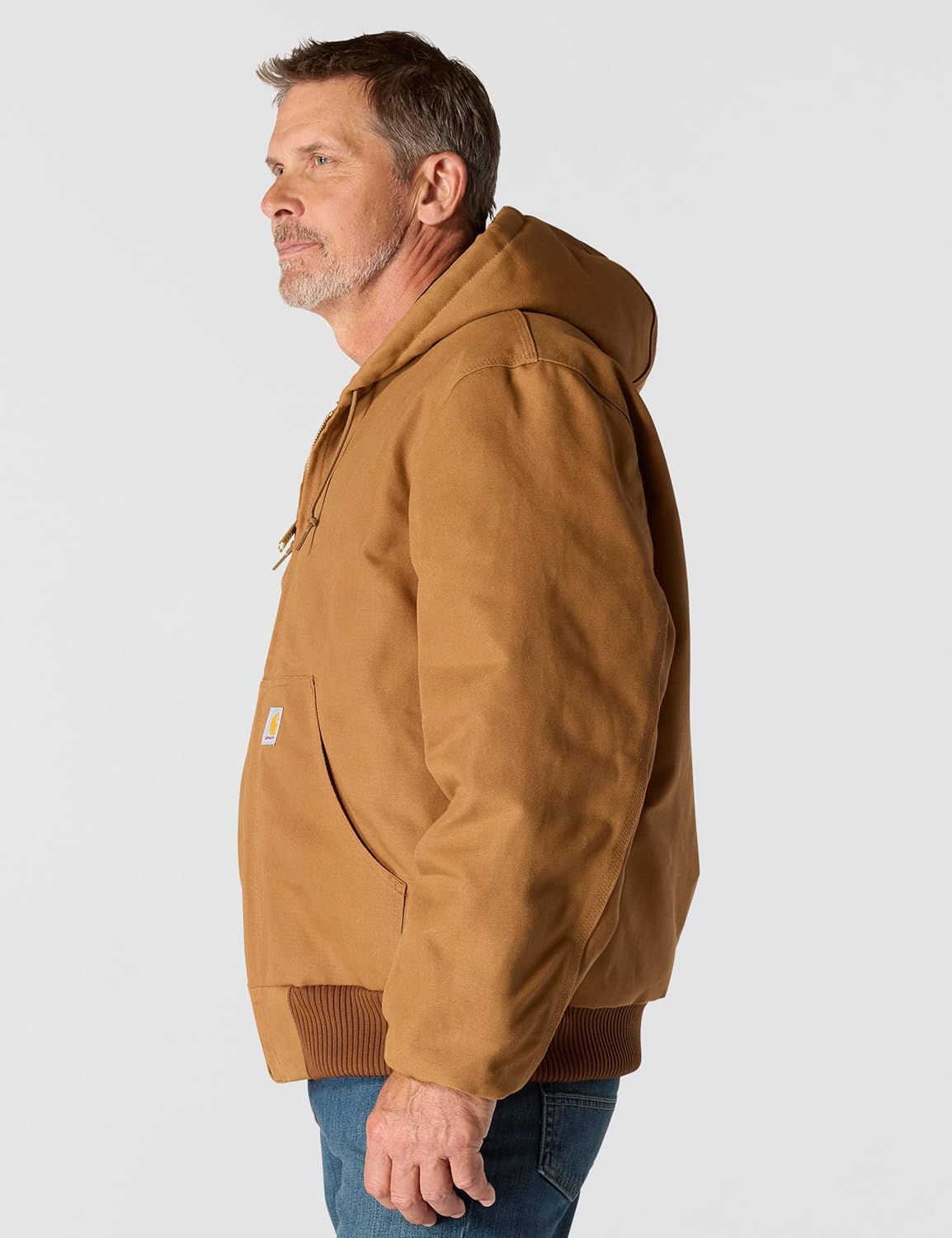 Carhartt Men's J140 Firm Duck Active Jac, Flannel-Lined 4