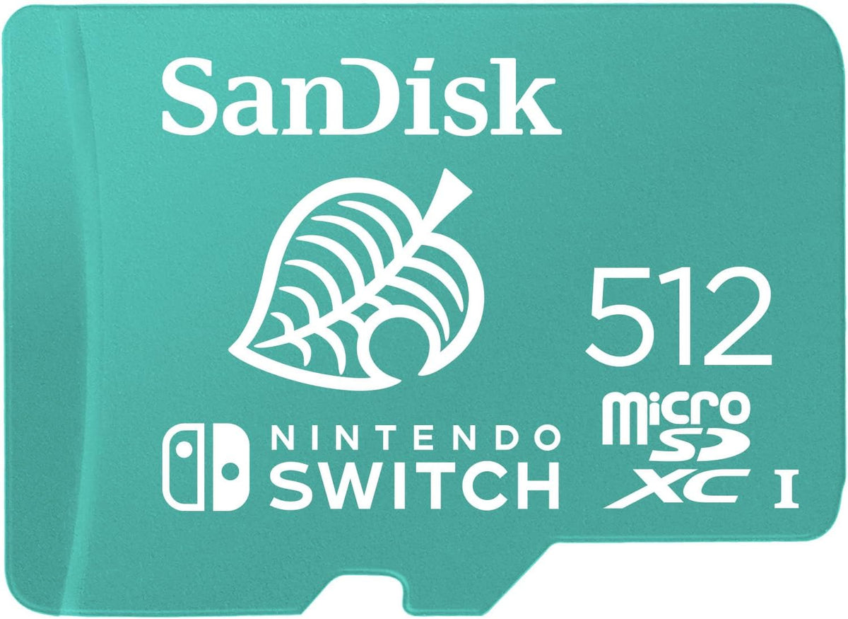 SanDisk 512GB Nintendo Switch microSD, Animal Crossing Leaf Edition 1