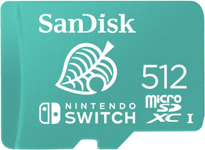SanDisk 512GB Nintendo Switch microSD, Animal Crossing Leaf Edition 1