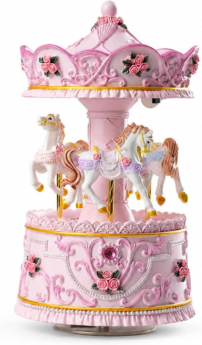 Mr.Winder Wind-Up Carousel Music Box with Lights, You Are My Sunshine 5