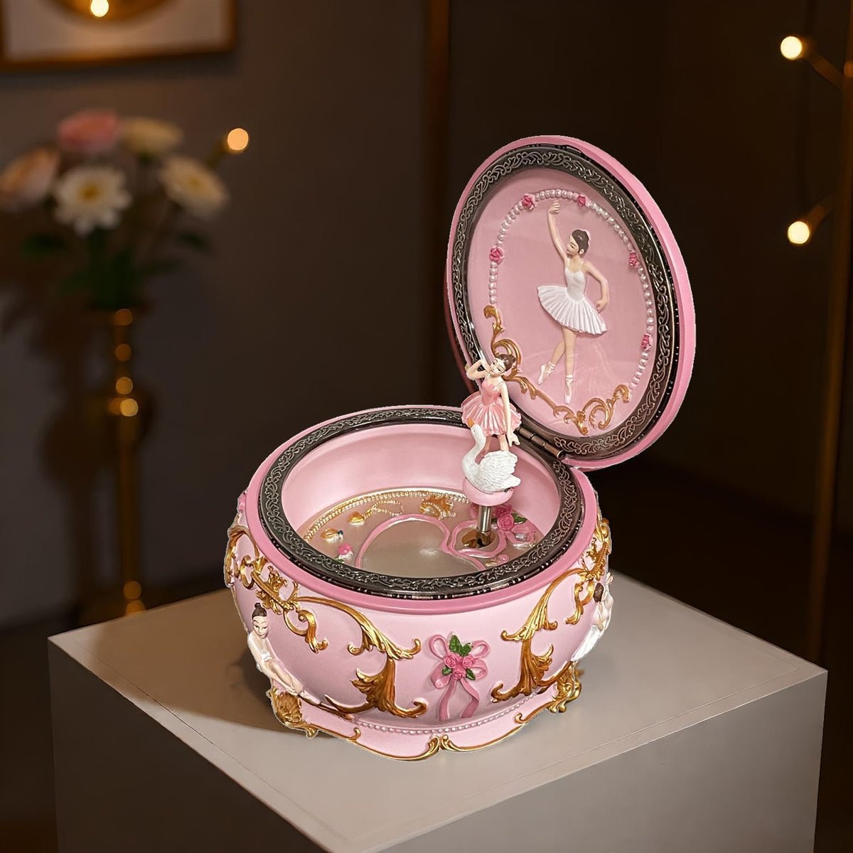 Briskfeel Ballerina Music Box Jewelry Box with LED Lights, Swan Lake 5