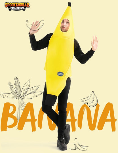 Spooktacular Creations Adult Banana Costume, Deluxe Set 2