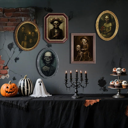 Lansian 6-Pack 3D Changing Face Portraits, Halloween Wall Decor 5