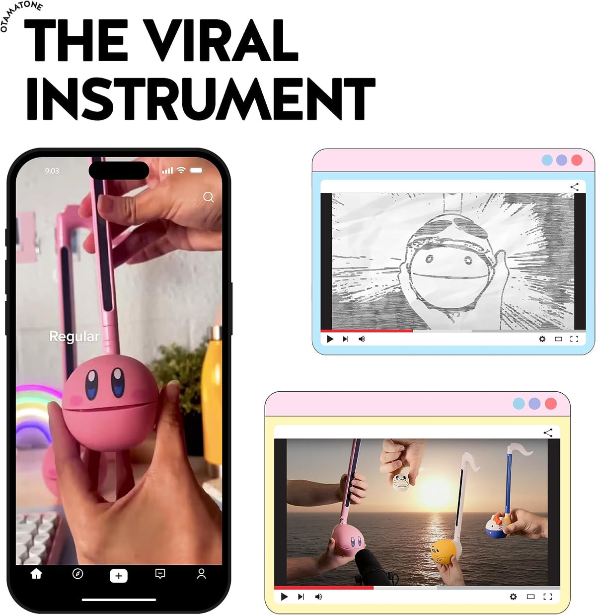 Otamatone Japanese Electronic Synthesizer Instrument – 5 Colours 5