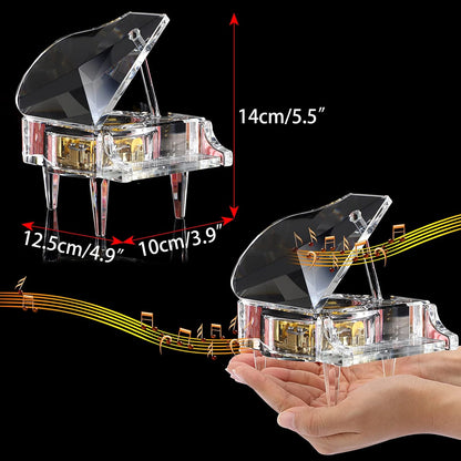 ELLDOO Crystal Piano Music Box, No Batteries, Plays For Elise 2