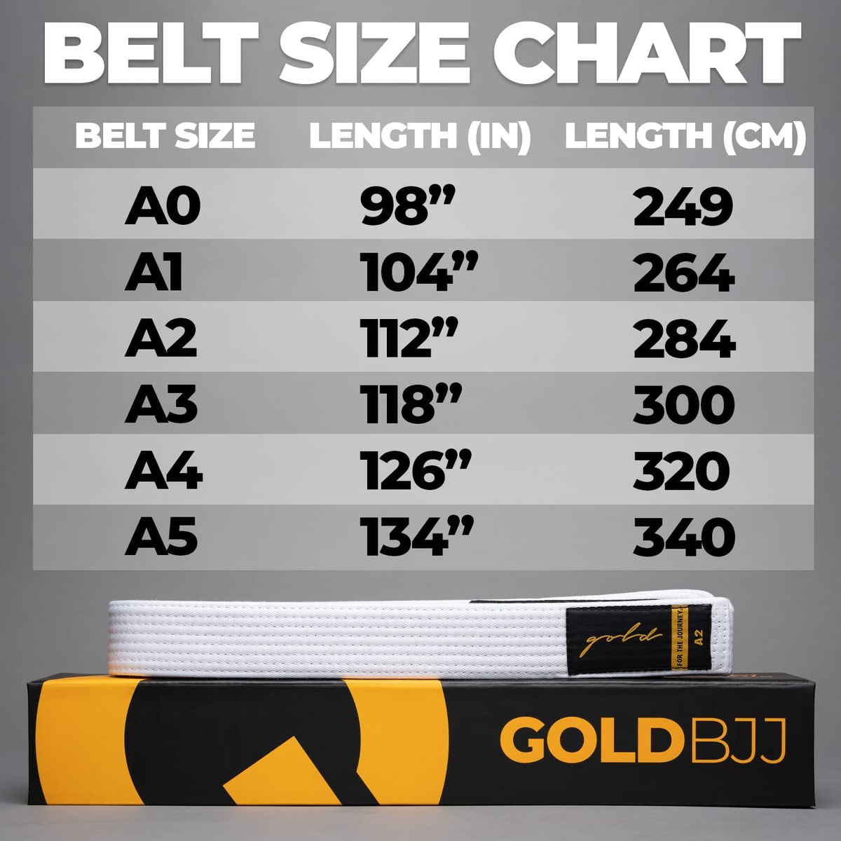 Gold BJJ Jiu Jitsu Belt with Rank Bar, IBJJF Competition Approved 4