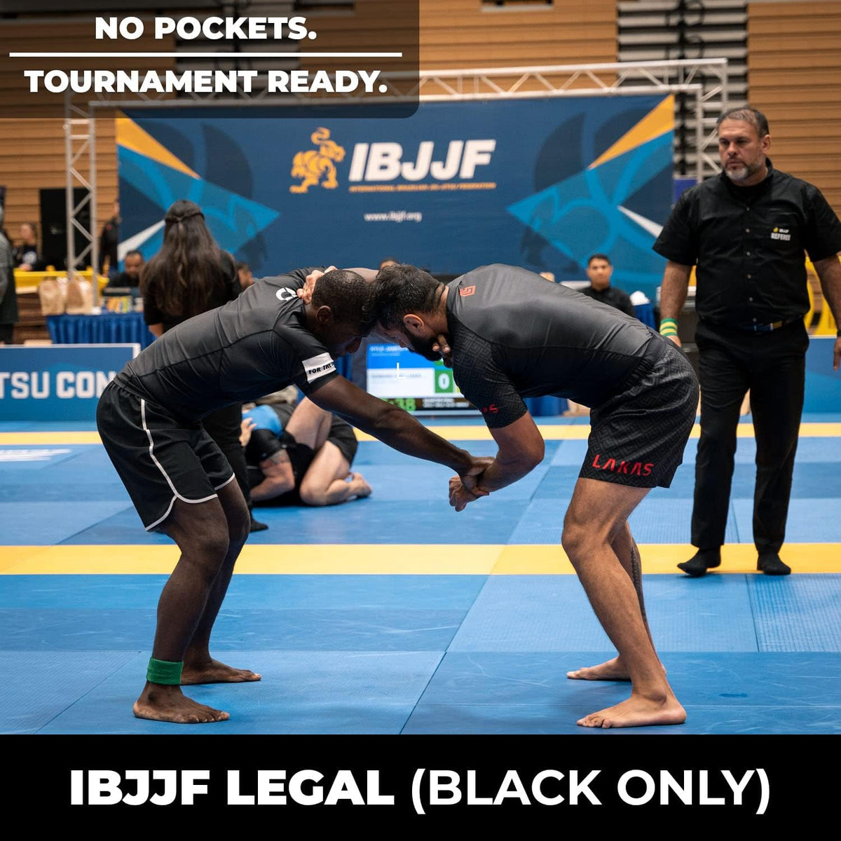 Gold BJJ Pacific Short, No-Gi Jiu-Jitsu Fight Shorts 2