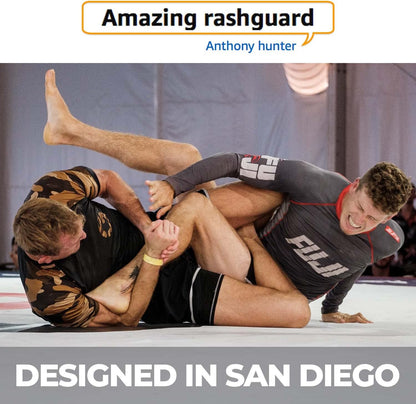 Gold BJJ Camo Rash Guard Compression Shirt for No-Gi, Gi and MMA 4
