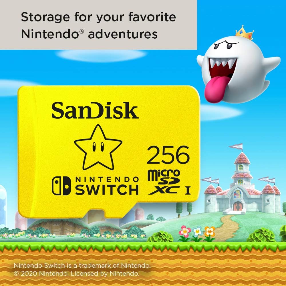 SanDisk 256GB microSD for Nintendo Switch, Super Mario Super Star 5