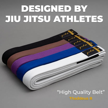 Gold BJJ Jiu Jitsu Belt with Rank Bar, IBJJF Competition Approved 3