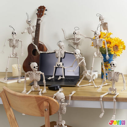 JOYIN 5 Posable Hanging Skeletons, 16 Inch Halloween Decor 3