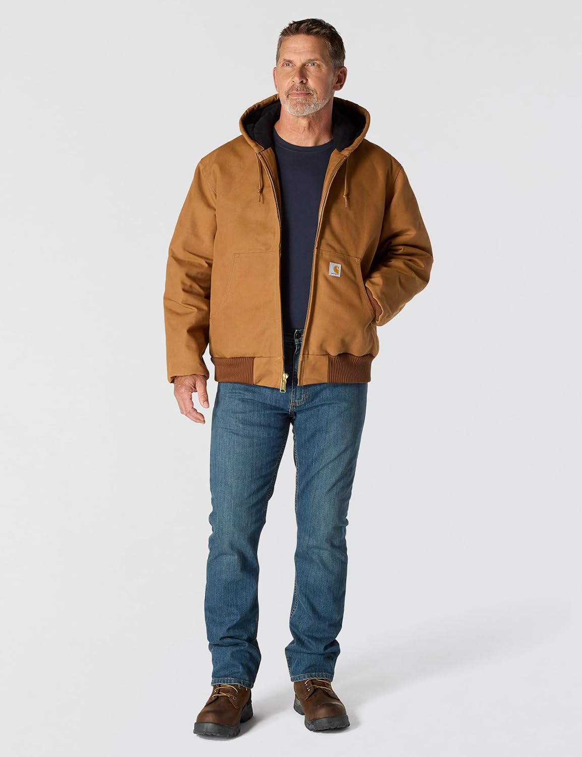 Carhartt Men's J140 Firm Duck Active Jac, Flannel-Lined 5